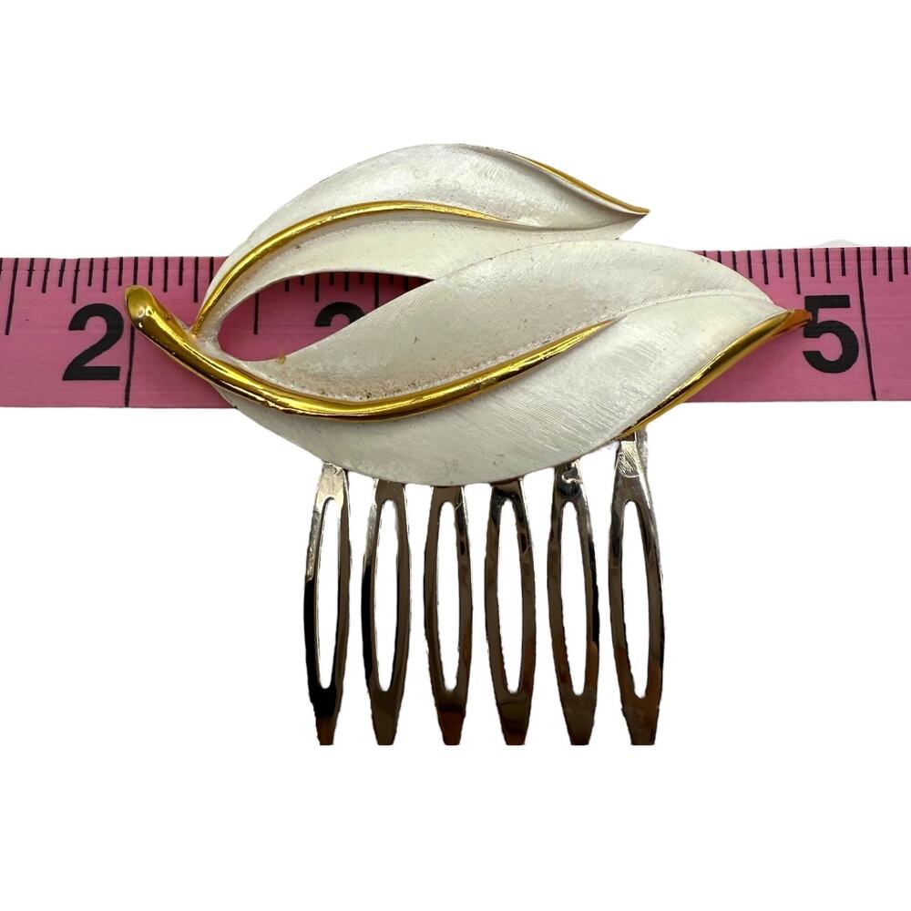 Bridal Ivory Hair Comb Vintage Jewelry Wedding Accessory Hairpiece Clips - Picture 5 of 5